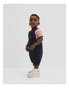 Textured Unisex Overall in Navy