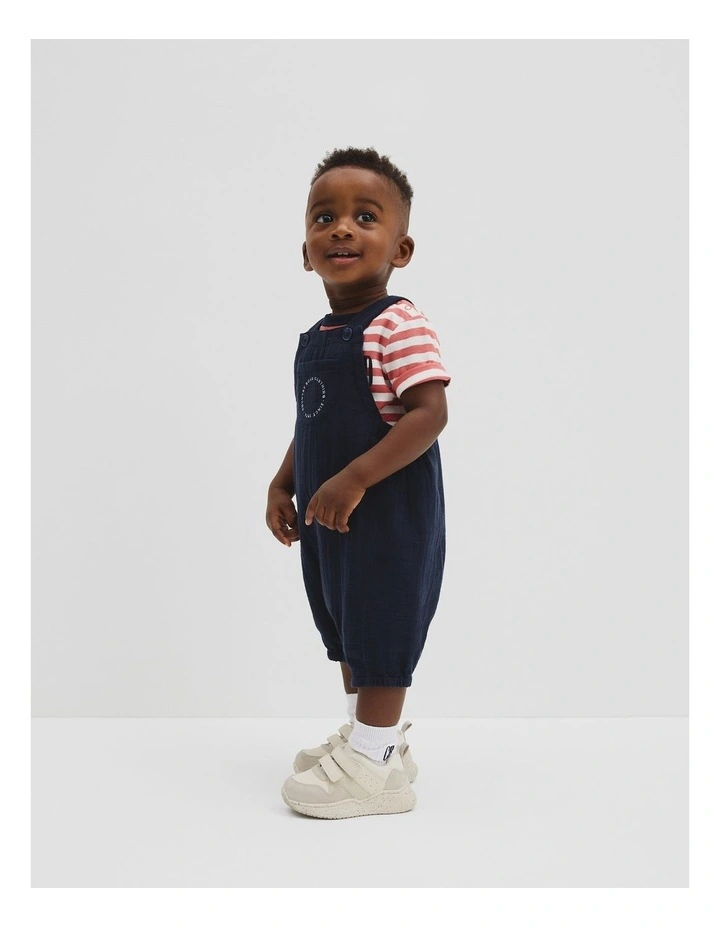 Textured Unisex Overall in Navy image 1