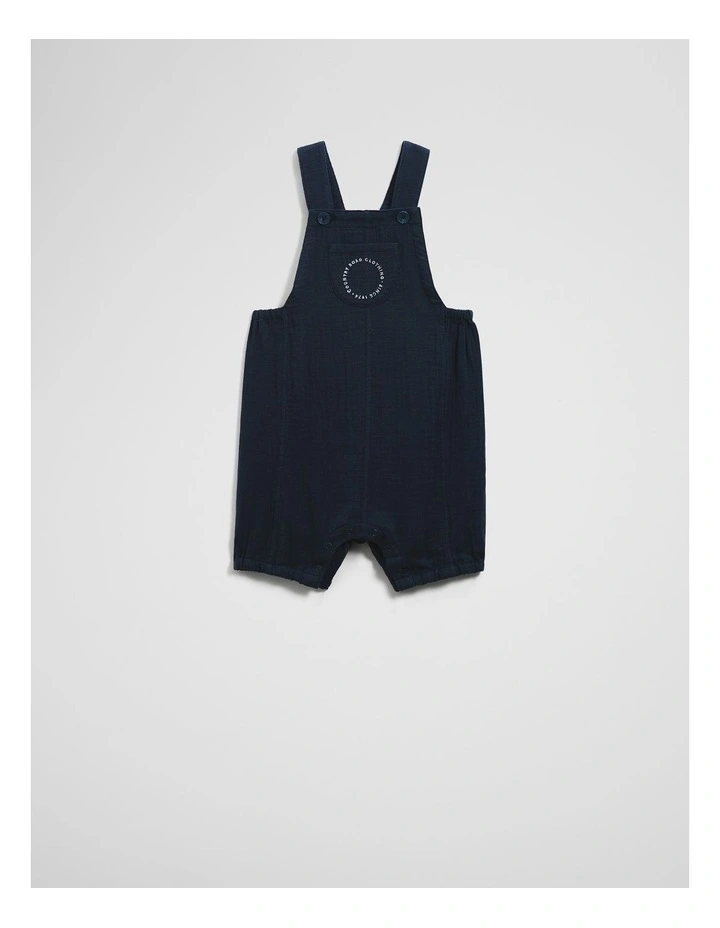 Textured Unisex Overall in Navy image 4
