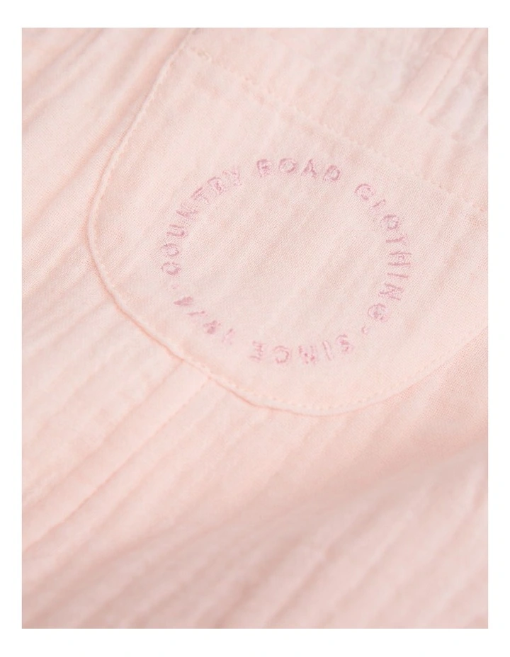 Textured Unisex Overall in Mineral Pink image 2