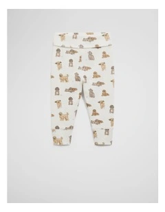 Dog Fold Over Soft Pant in Marshmallow