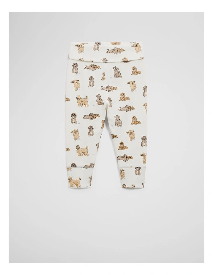 Dog Fold Over Soft Pant in Marshmallow image 1