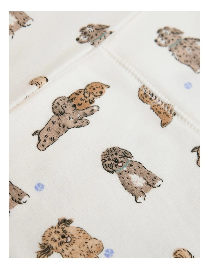 Dog Fold Over Soft Pant in Marshmallow image 2