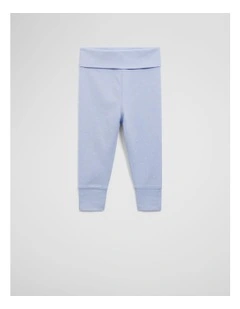 Organically Grown Cotton Fold Over Soft Pant in Bluebell Spot