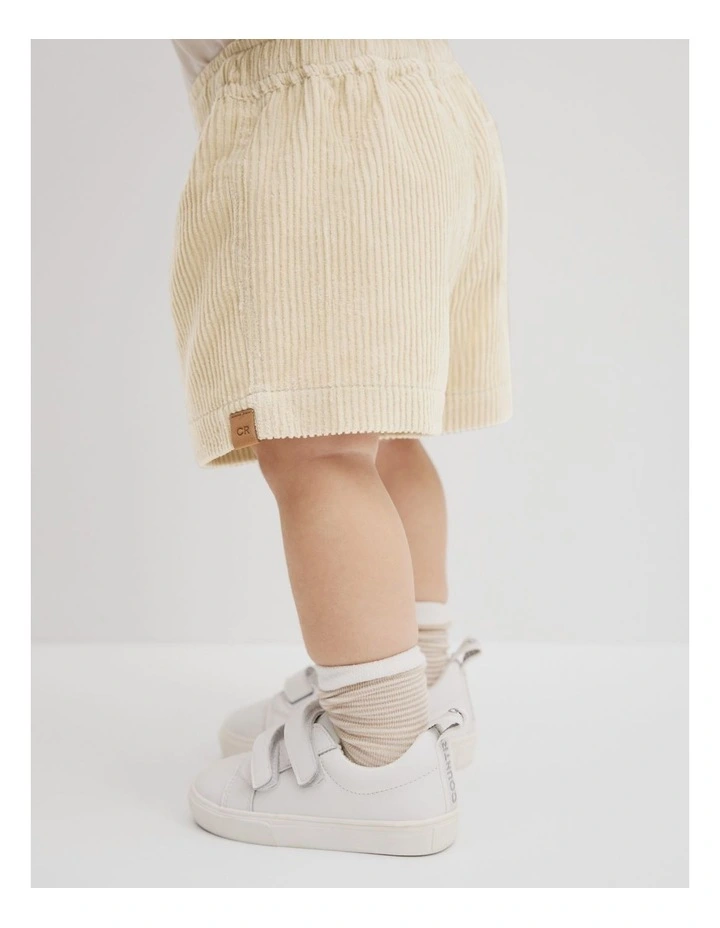 Organically Grown Cotton Cord Short in Oat image 2