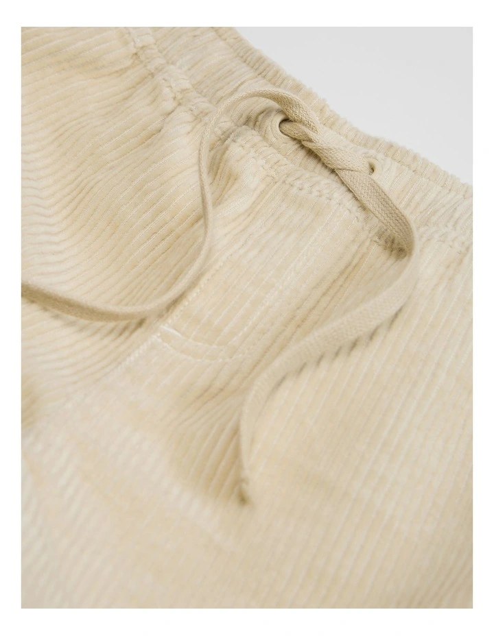 Organically Grown Cotton Cord Short in Oat image 5