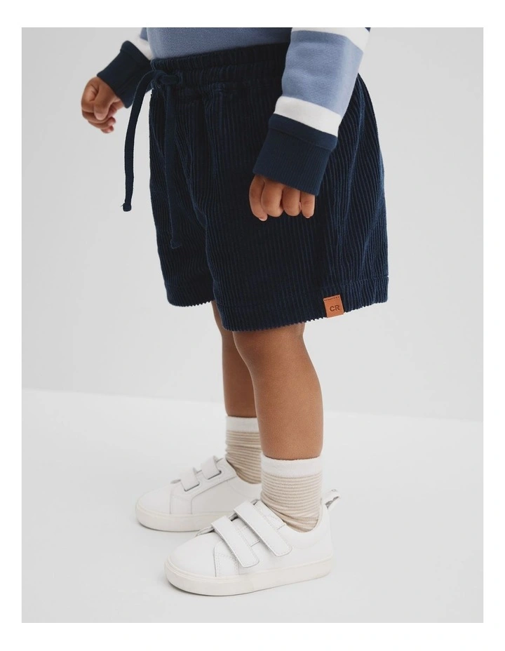 Organically Grown Cotton Cord Short in Navy image 2