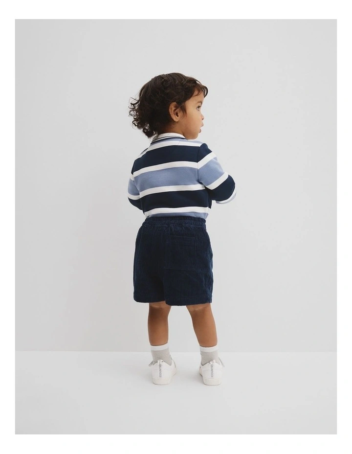 Organically Grown Cotton Cord Short in Navy image 3