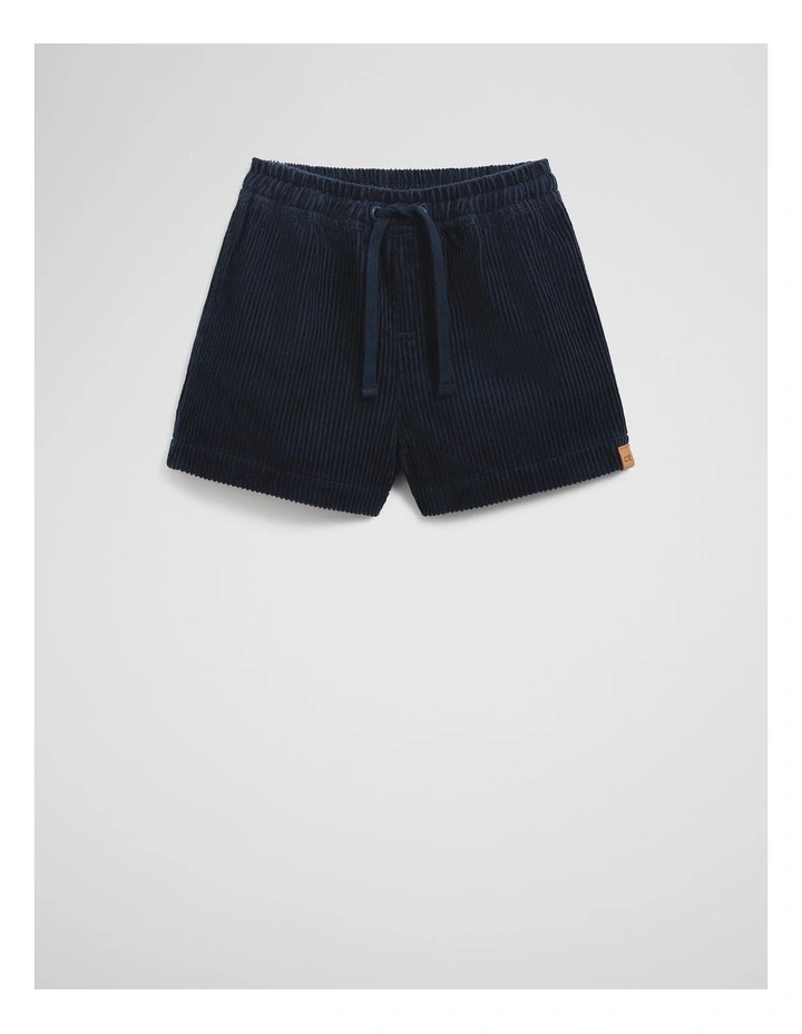 Organically Grown Cotton Cord Short in Navy image 4