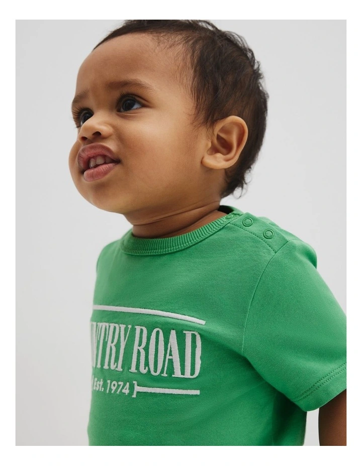 Verified Australian Cotton Heritage T-shirt in Jade Green image 2
