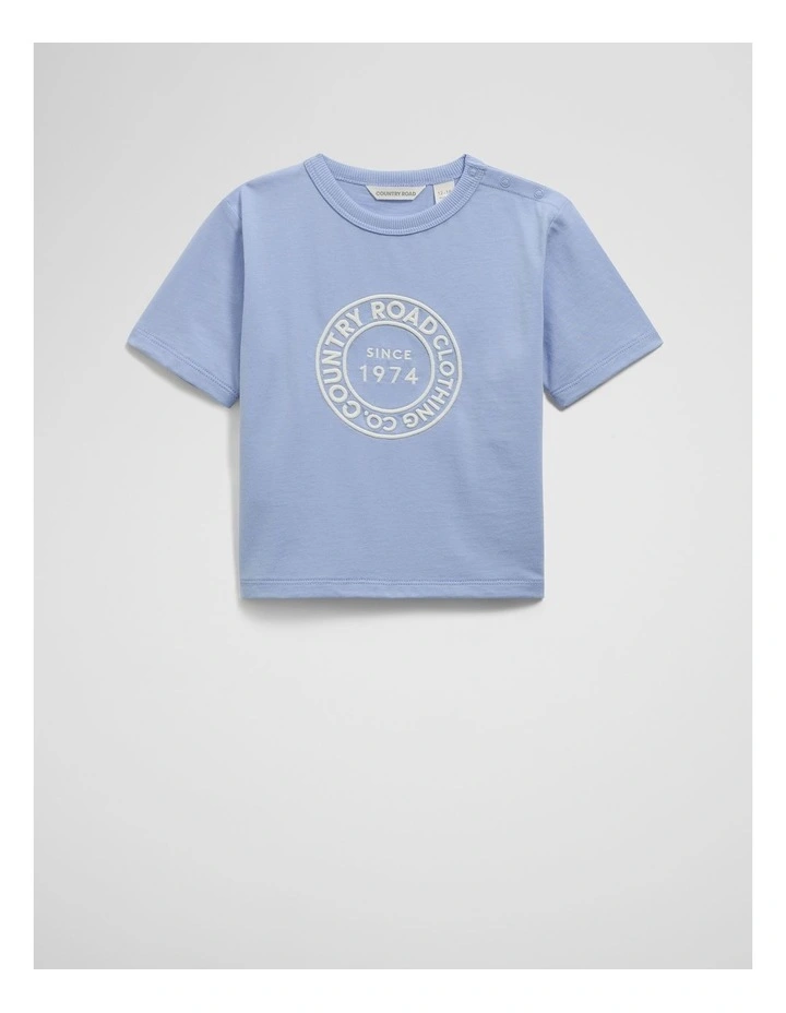 Australian Cotton Logo T-shirt in Bluebell image 1