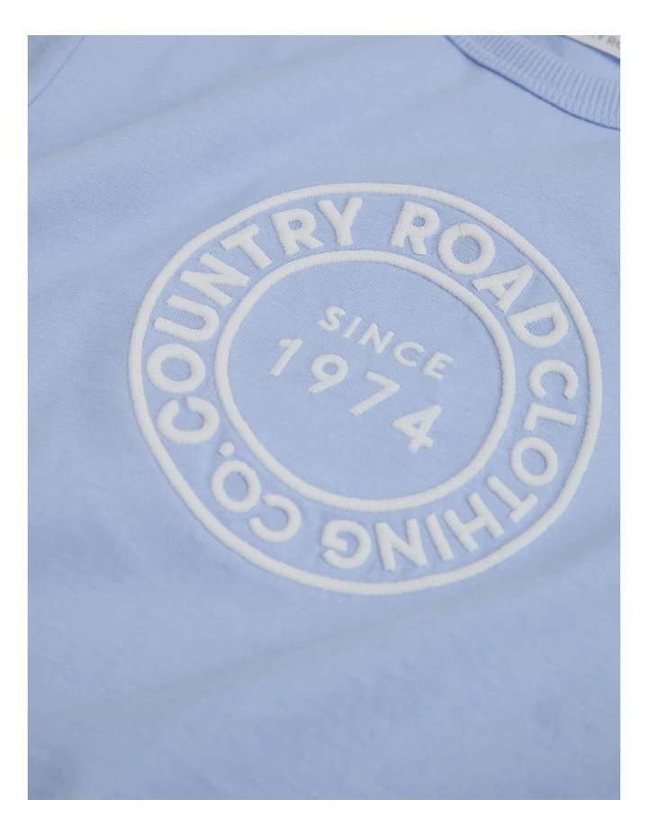 Australian Cotton Logo T-shirt in Bluebell image 2