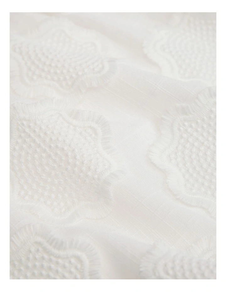 Organically Grown Cotton Embroidered Floral Dress in Marshmallow image 5