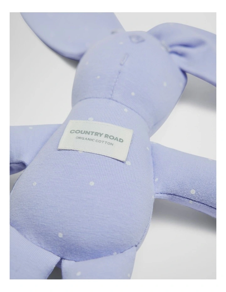 Organically Grown Cotton Bunny in Bluebell Spot image 2