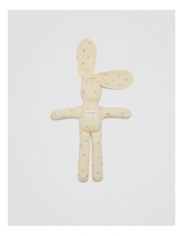 Organically Grown Cotton Bunny in Lemon Ditsy image 1