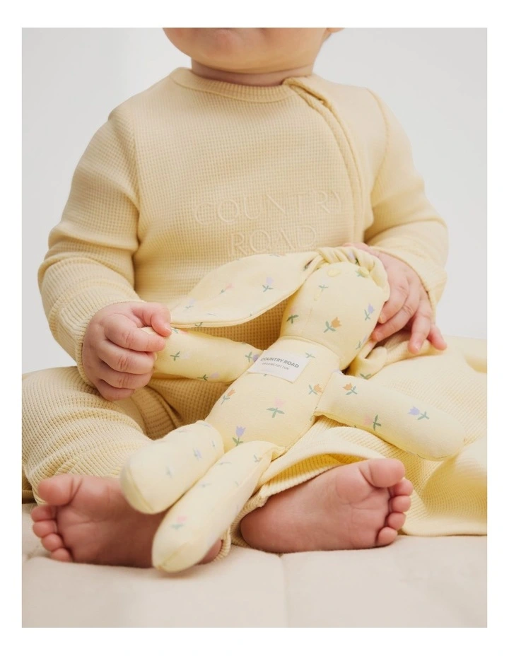 Organically Grown Cotton Bunny in Lemon Ditsy image 2