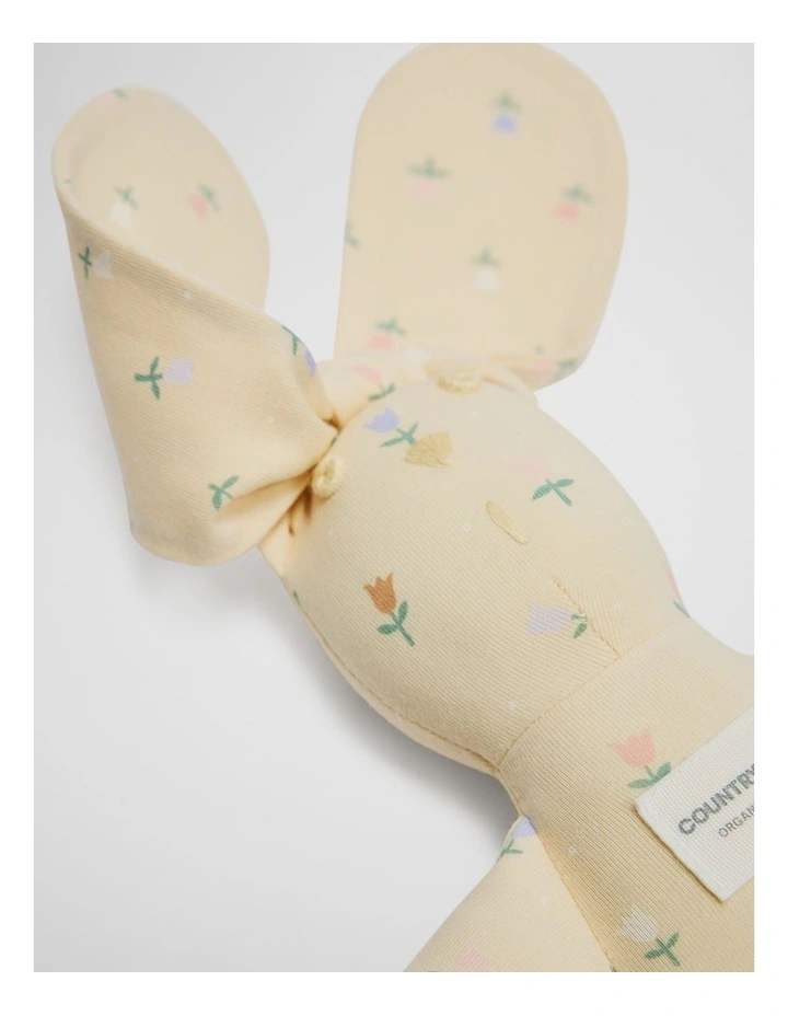 Organically Grown Cotton Bunny in Lemon Ditsy image 3