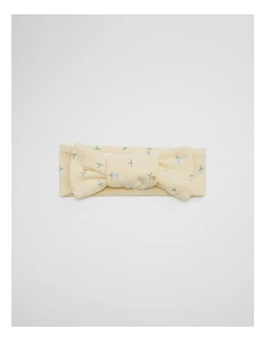 Organically Grown Cotton Headband in Lemon Ditsy