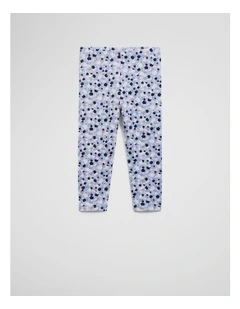Organically Grown Cotton Blend Ditsy Legging in Bluebell Ditsy