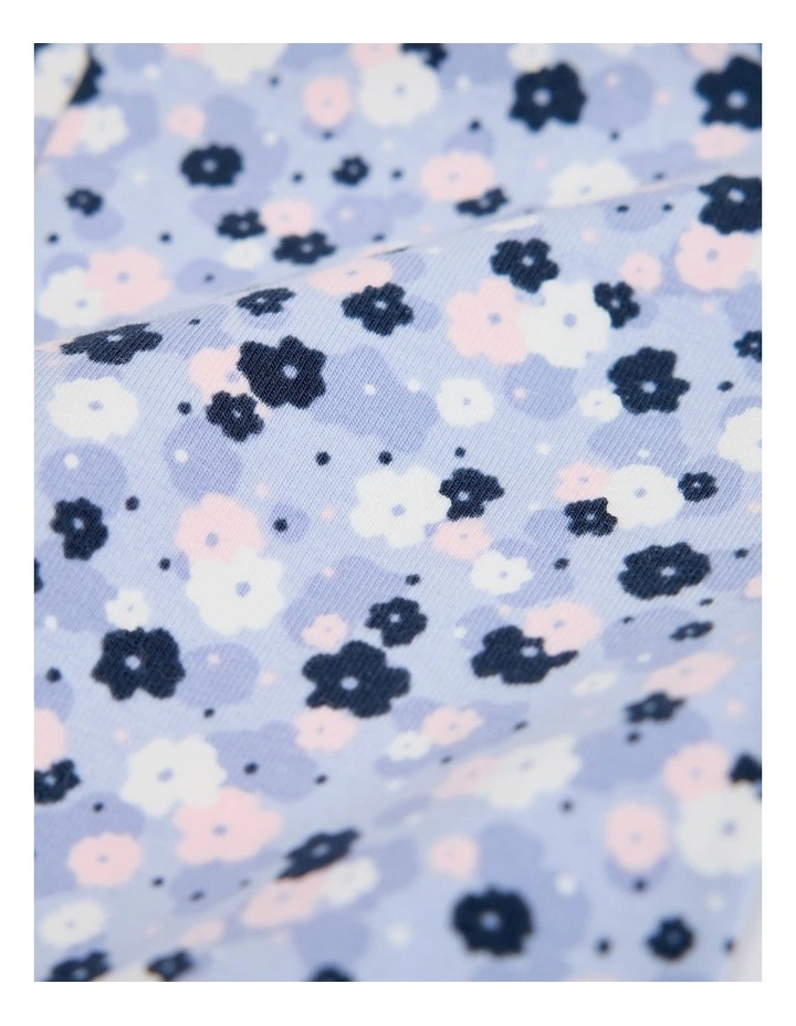 Organically Grown Cotton Blend Ditsy Legging in Bluebell Ditsy image 2