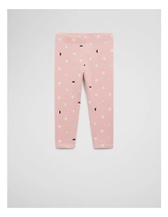 Organically Grown Cotton Blend Spot Legging in Blush Pink