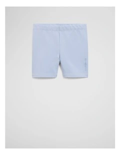 Organically Grown Cotton Blend Bike Short in Bluebell