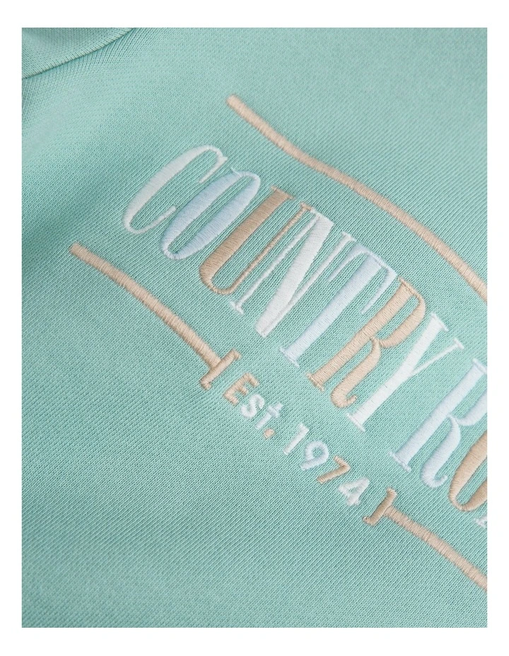 Verified Australian Cotton Heritage Sweat in Spearmint Multi image 2
