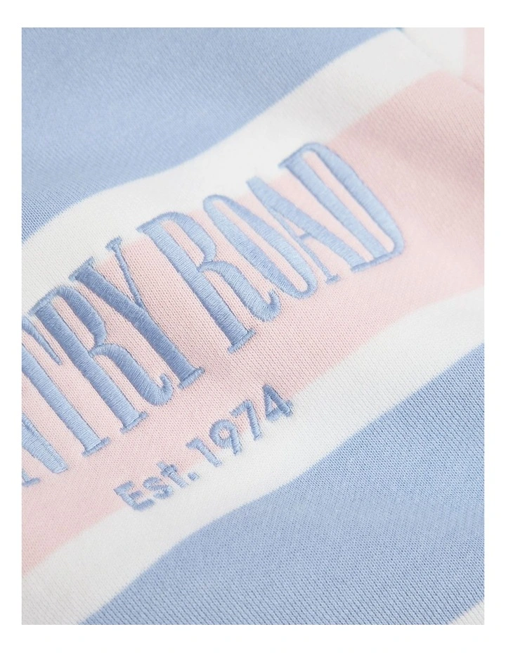 Verified Australian Cotton Heritage Sweat in Bluebell Stripe image 2