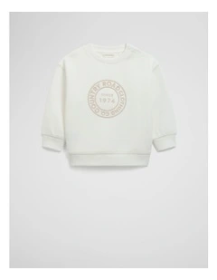 Australian Oversized Circle Logo Sweat in Marshmallow