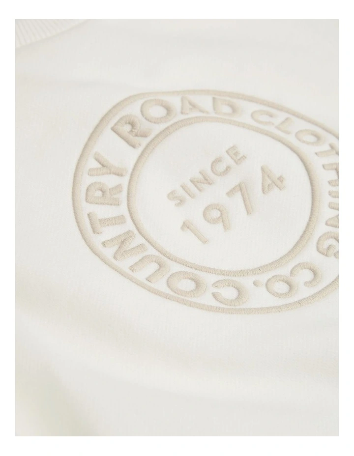 Australian Oversized Circle Logo Sweat in Marshmallow image 2