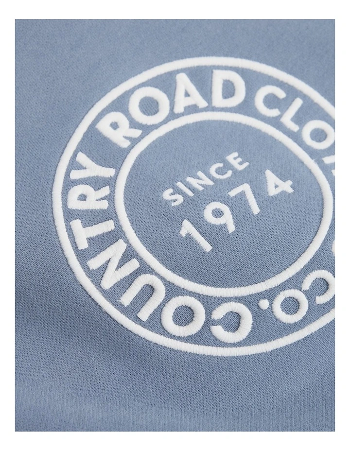 Australian Oversized Circle Logo Sweat in Slate Blue image 2