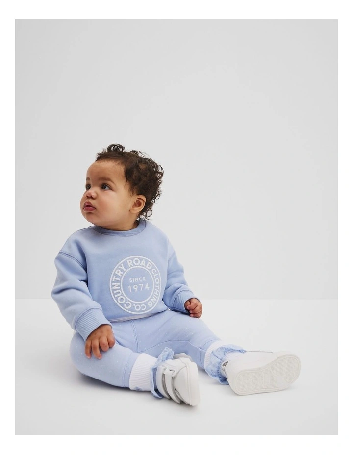 Australian Oversized Circle Logo Sweat in Bluebell image 1
