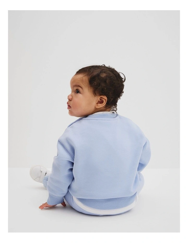 Australian Oversized Circle Logo Sweat in Bluebell image 3