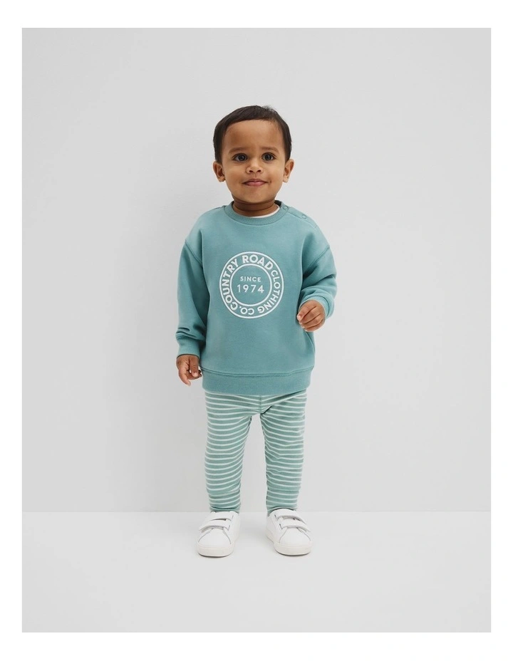 Australian Oversized Circle Logo Sweat in Blue Gum image 1
