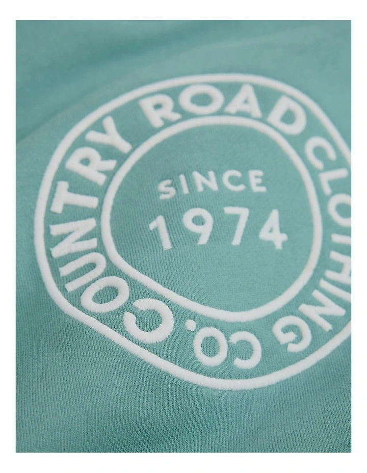 Australian Oversized Circle Logo Sweat in Blue Gum image 5