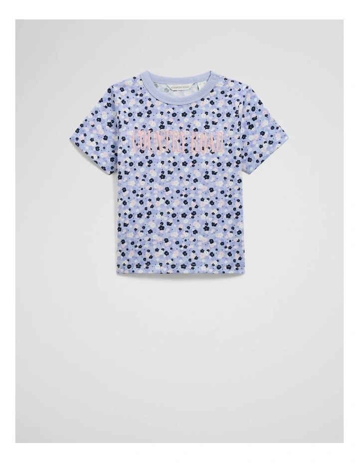 Australian Cotton Heritage T-shirt in Bluebell Ditsy image 1