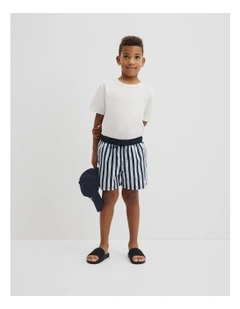 Stripe Boardshort in Navy