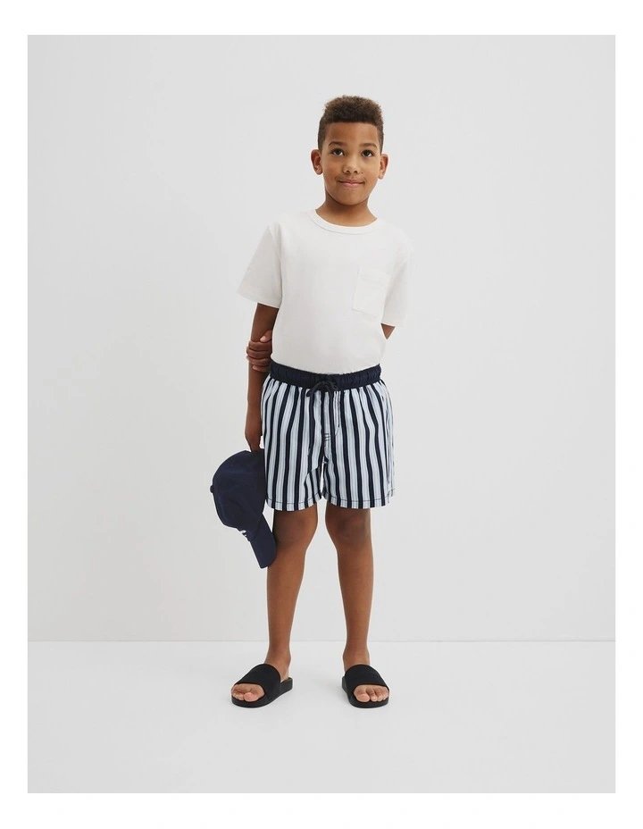 Stripe Boardshort in Navy image 1