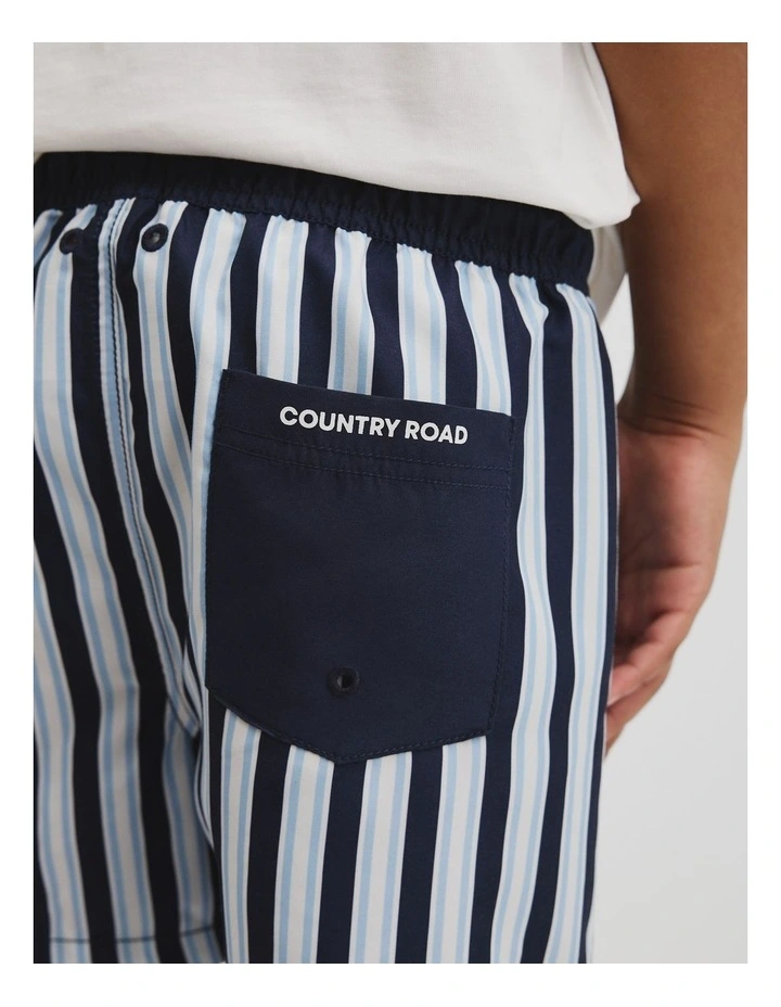 Stripe Boardshort in Navy image 2