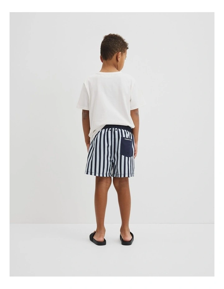 Stripe Boardshort in Navy image 3