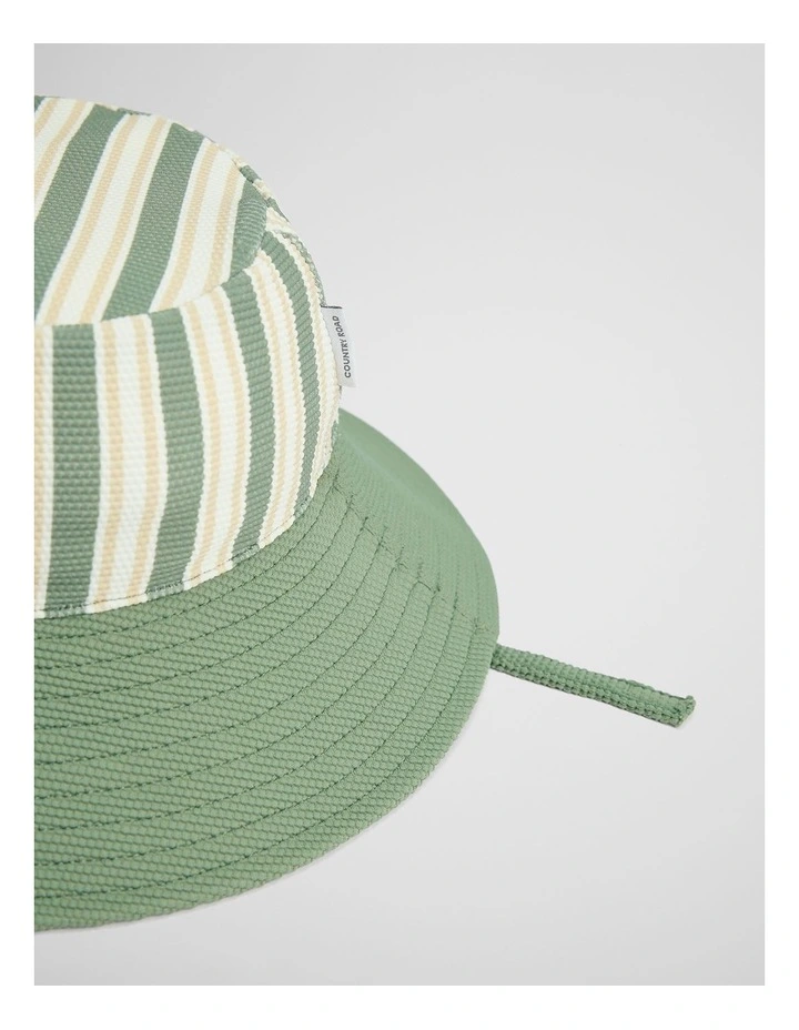 Stripe Swim Bucket Hat in Sage image 2