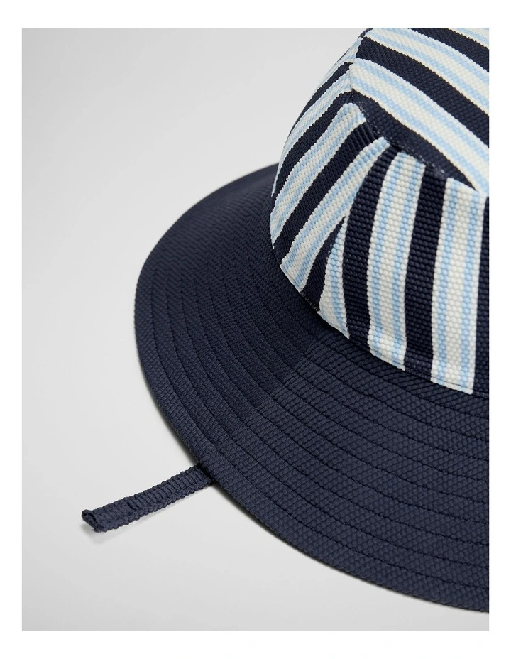 Stripe Swim Bucket Hat in Navy image 2
