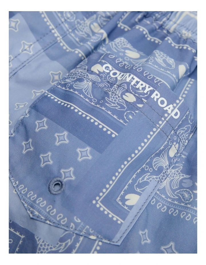 Patch Paisley Boardshort in Slate Blue image 2