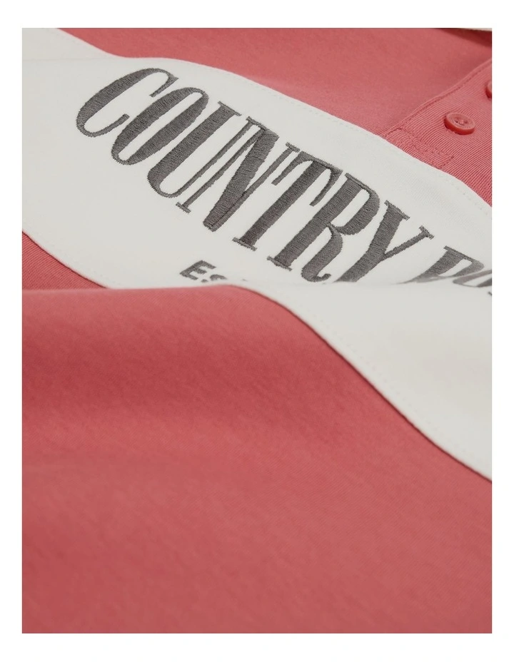 Organically Grown Cotton Stripe Rugby Top in Faded Red image 5