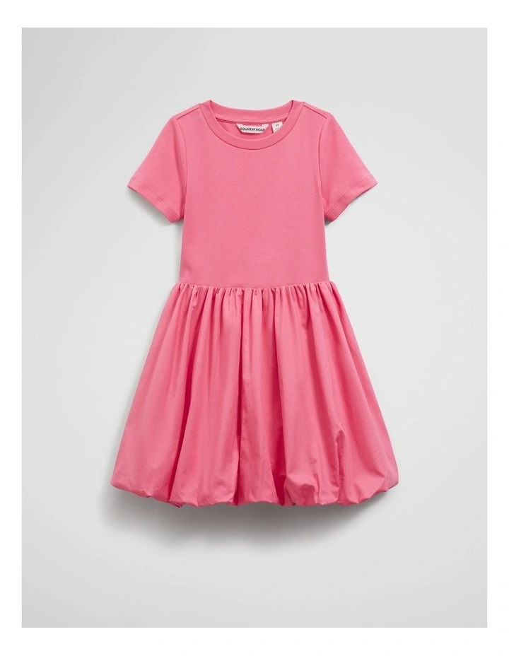 Bubble T-shirt Dress in Rouge Pink image 4