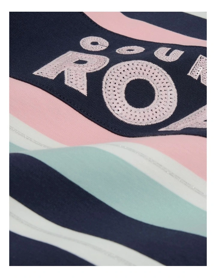 Organically Grown Cotton T-shirt Logo Dress in Navy Multi image 2