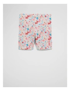 Organically Grown Cotton Bike Short in Multi Floral