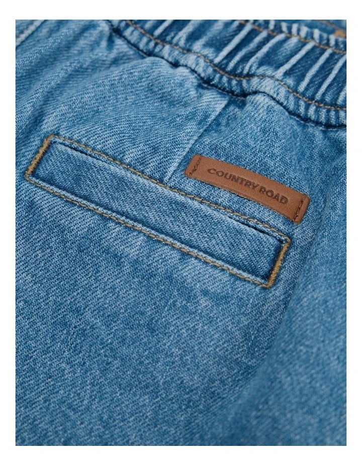 Denim Skort in Light Blue image 2