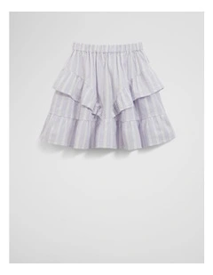 Frill Detail Mini Skirt in Lilac