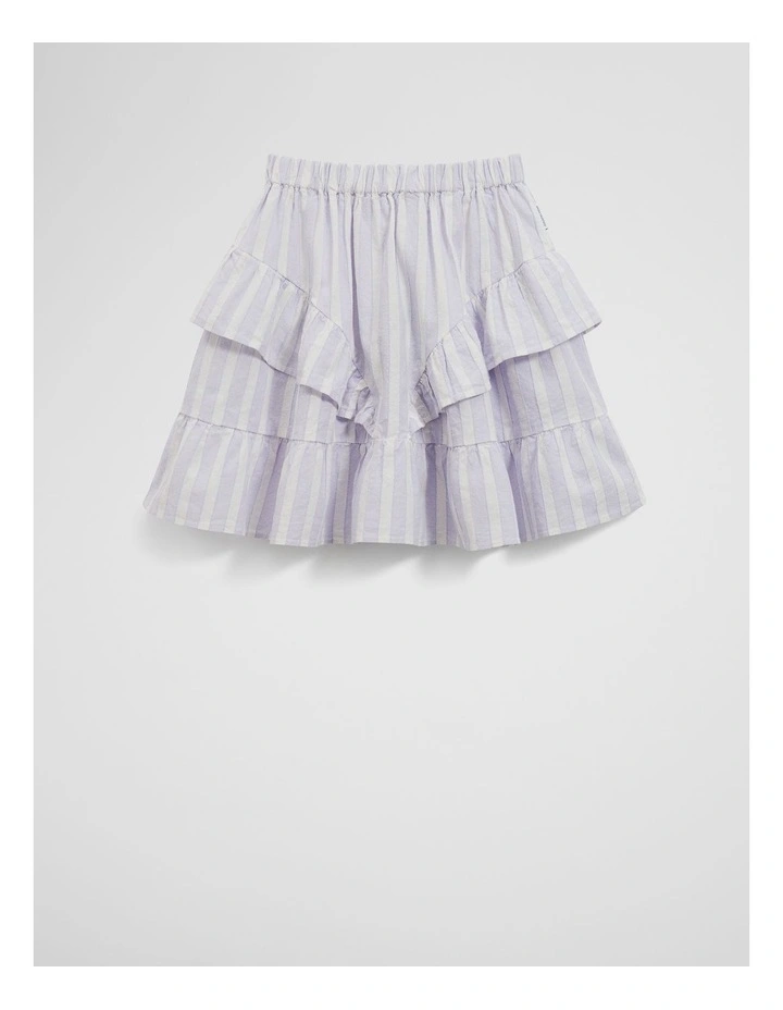 Frill Detail Mini Skirt in Lilac image 1